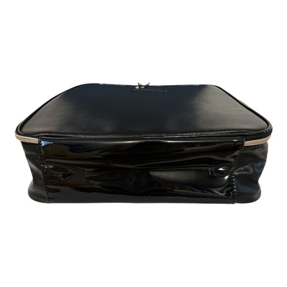 Lancôme Black Cosmetic/Travel Train Case – Gold-Tone Zippers & Handle – Unused - Picture 5 of 6